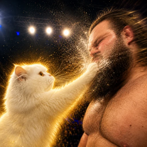 Oscar the Powerslap Cat landing the slap